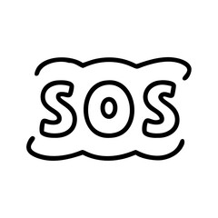 sos flat vector