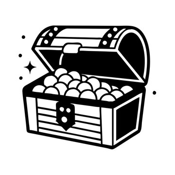 recommend clip art: treasure chest icon, treasure chest silhouette vector illustration-simple silhouette illustration of treasure chest, perfect for treasure chest logos and icons