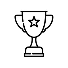 trophy flat vector