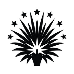 black and white abstract flower