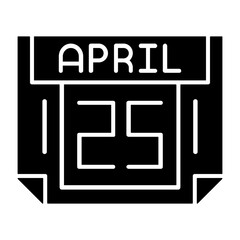 25 April Solid Style Icon