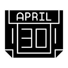30 April Solid Style Icon