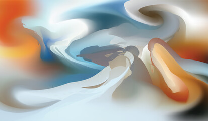 Abstract wave of smoke swirling in blue and purple with light curves and white flow against a black background, capturing a dreamy wedding atmosphere