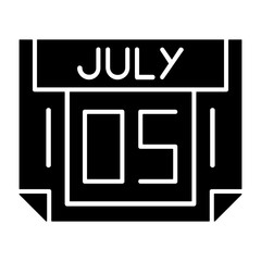 5 July Solid Style Icon