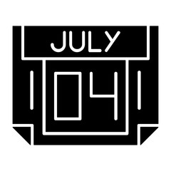 4 July Solid Style Icon