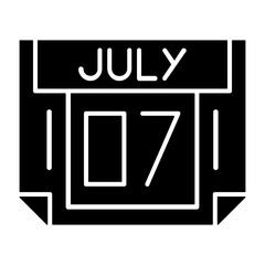 7 July Solid Style Icon