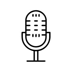 microphone flat vector