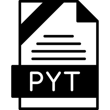 PYT File Format Solid Style Icon
