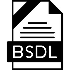 BSDL File Format Solid Style Icon