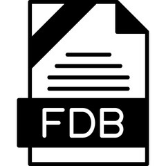 FDB File Format Solid Style Icon