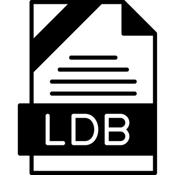 LDB File Format Solid Style Icon
