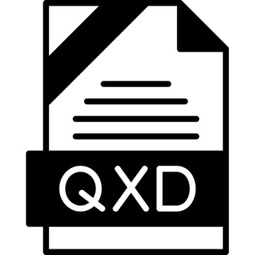 QXD File Format Solid Style Icon