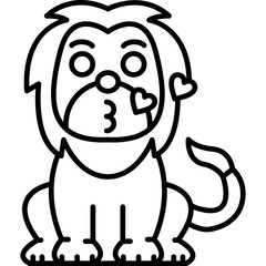 Lion Blowing Icon