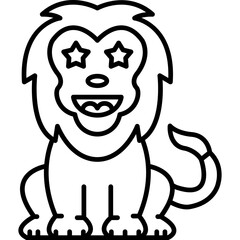 Lion Star Struck Icon