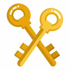 old key vector art illustration 