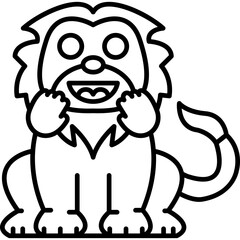 Lion Hugging Icon