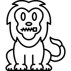 Lion Zipper Mouth Icon