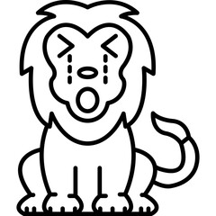 Lion Crying Icon