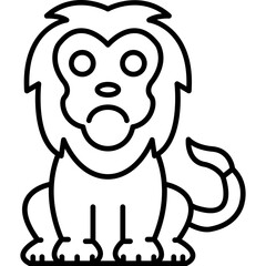 Lion Sad Icon