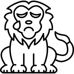 Lion Cold Sweat Icon