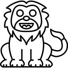 Lion Smiling Face Icon