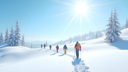 Tranquil Trek in Winter's Embrace