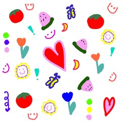seamless pattern with hearts