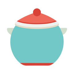 A ceramic sugar bowl with lid.