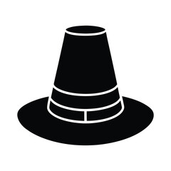 black hat isolated on white background