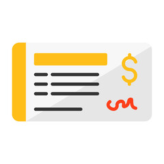 Paycheck Flat Style Icon