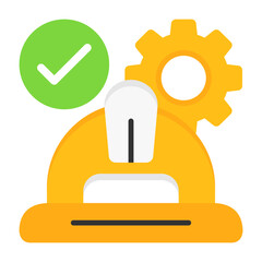 Safety Gear Flat Style Icon