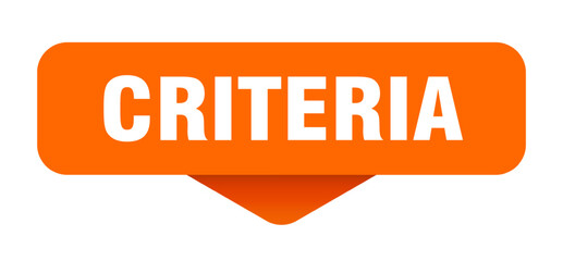 criteria sticker. criteria sign on transparent background