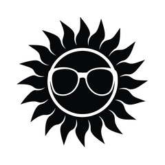 sun with sunglasses