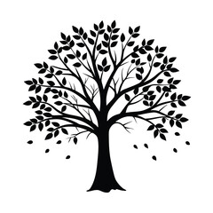 Obraz premium vector tree silhouette