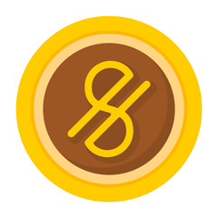 Uzbekistani Som Flat Icon