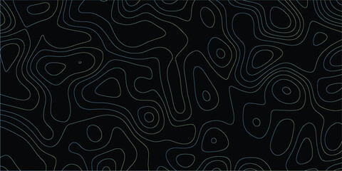Terrain-like seamless contour pattern with abstract line formations and flow

