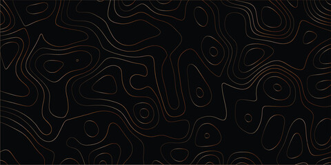 Topography line pattern with smooth flowing abstract contours in design

