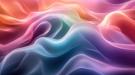 Obraz premium Abstract Rainbow Flowing Fabric