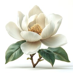 white lotus flower isolated