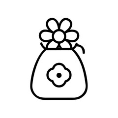 flower-bag flat vector