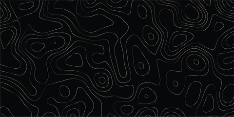 Terrain topography style pattern with abstract flowing lines in seamless style

