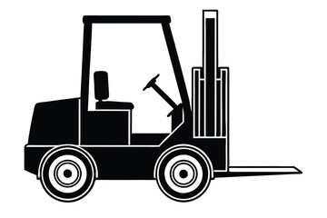 Forklift truck vector silhouette, Collection of forklift truck silhouette vector illustration, Happy Labor Day silhouette