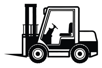 Forklift truck vector silhouette, Collection of forklift truck silhouette vector illustration, Happy Labor Day silhouette