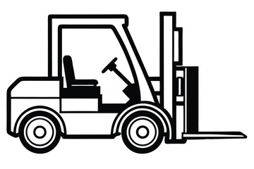 Forklift truck vector silhouette, Collection of forklift truck silhouette vector illustration, Happy Labor Day silhouette