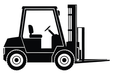 Forklift truck vector silhouette, Collection of forklift truck silhouette vector illustration, Happy Labor Day silhouette