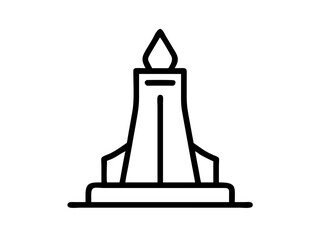 monument flat vector