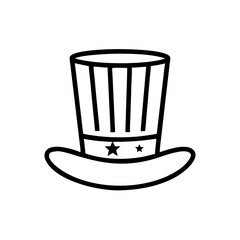 president-day-hat flat vector