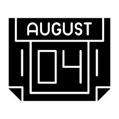 4 August Solid Style Icon