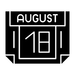 18 August Solid Style Icon