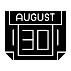 30 August Solid Style Icon